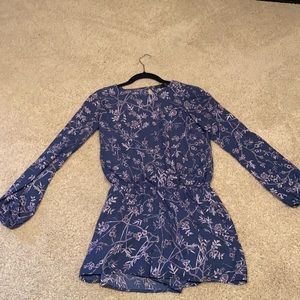 Urban outfitter Romper - blue and purple floral